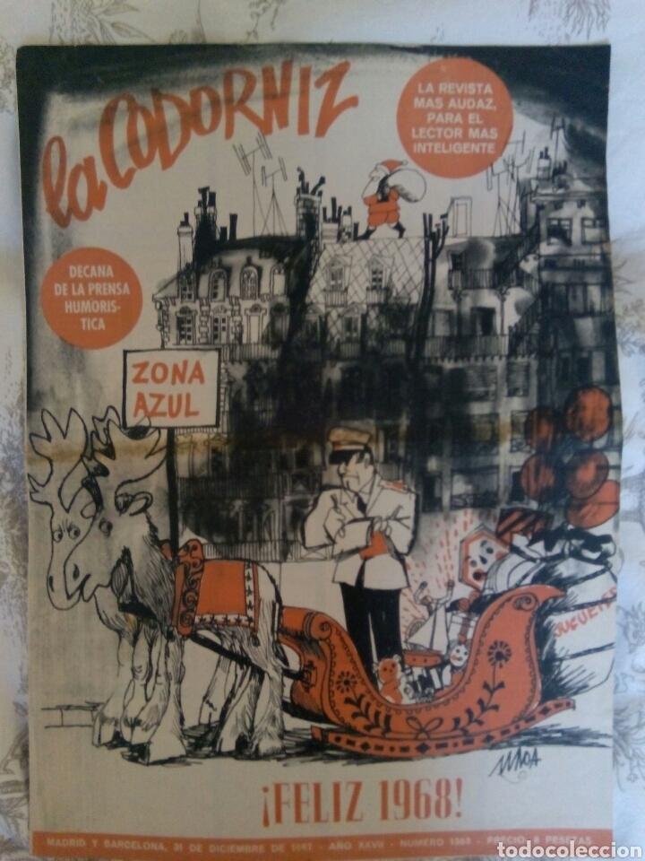 Coleccionismo de Revistas y Peri&oacute;dicos: La Codorniz. Revista. N. 1363. 31 diciembre 1967