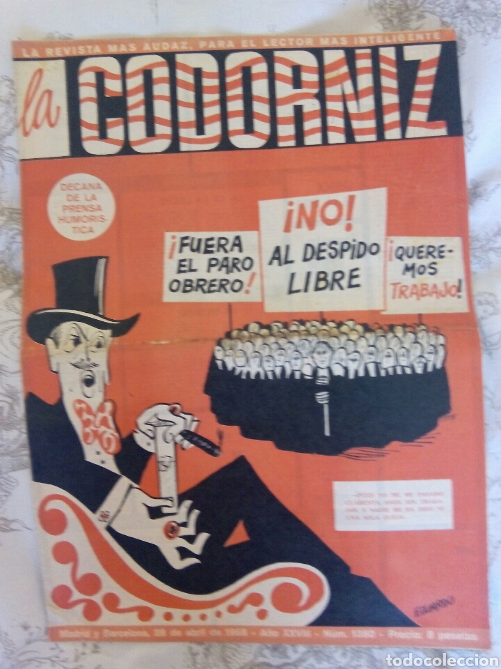 Coleccionismo de Revistas y Peri&oacute;dicos: La Codorniz. N. 1380. 28 abril 1968