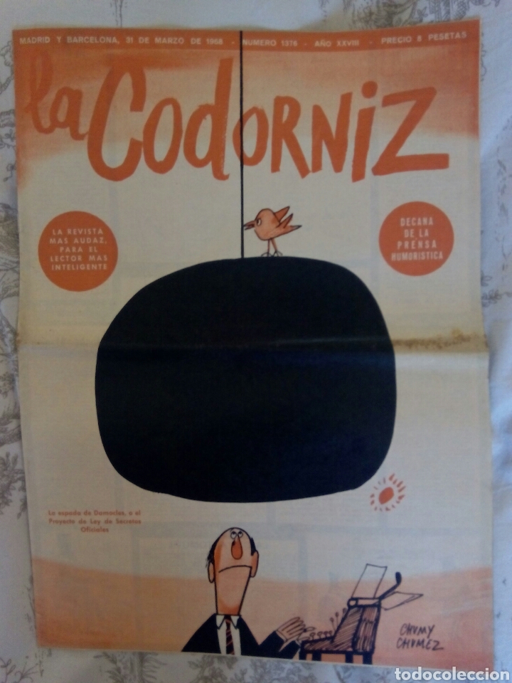 Coleccionismo de Revistas y Peri&oacute;dicos: La Codorniz. N. 1376. 31 marzo 1968