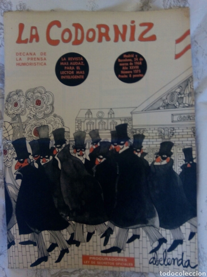 Coleccionismo de Revistas y Peri&oacute;dicos: La Codorniz. N. 1375. 24 marzo 1968