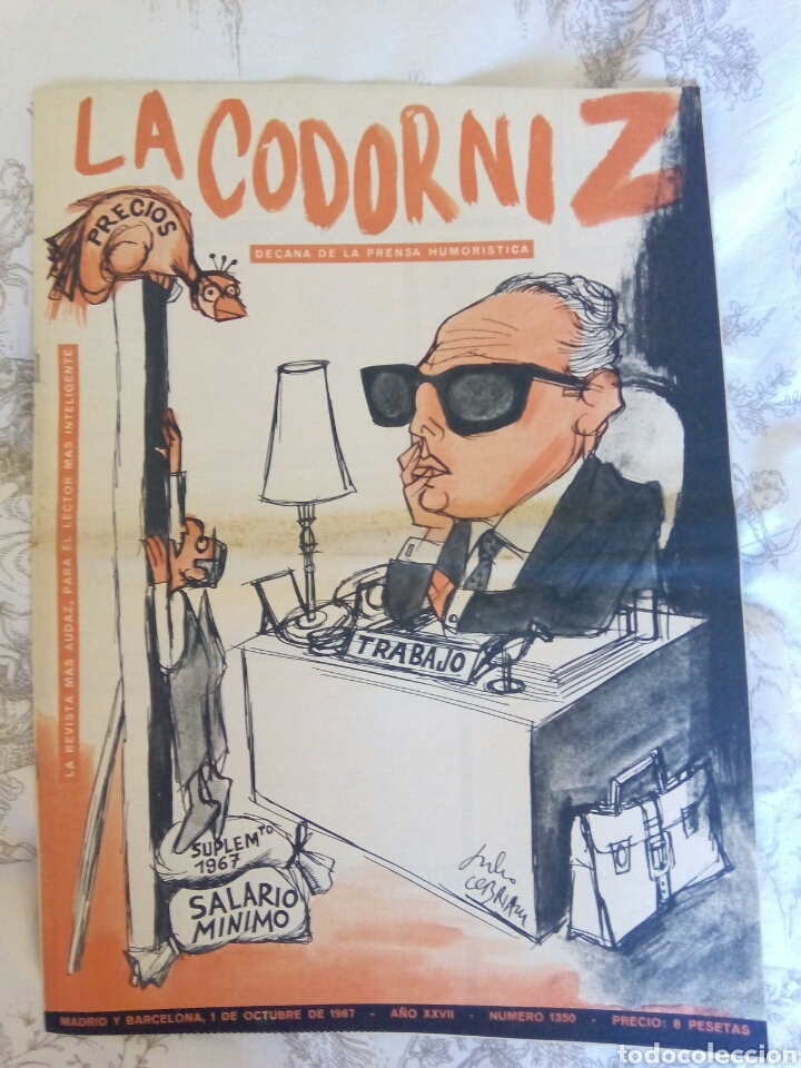 Coleccionismo de Revistas y Peri&oacute;dicos: La Codorniz. N. 1350. 1 oct. 1967