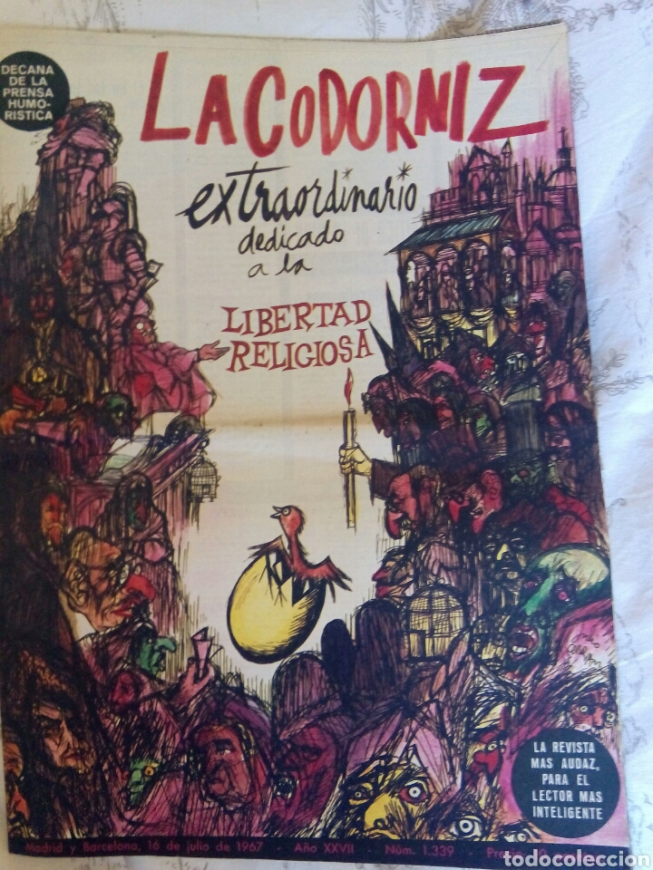 Coleccionismo de Revistas y Peri&oacute;dicos: La Codorniz. Extra. N. 1339. 16 julio 1967