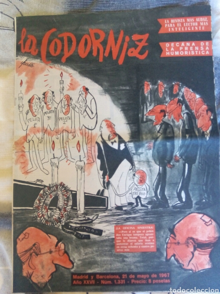 Coleccionismo de Revistas y Peri&oacute;dicos: La Codorniz. N. 1331. 21 mayo 1967