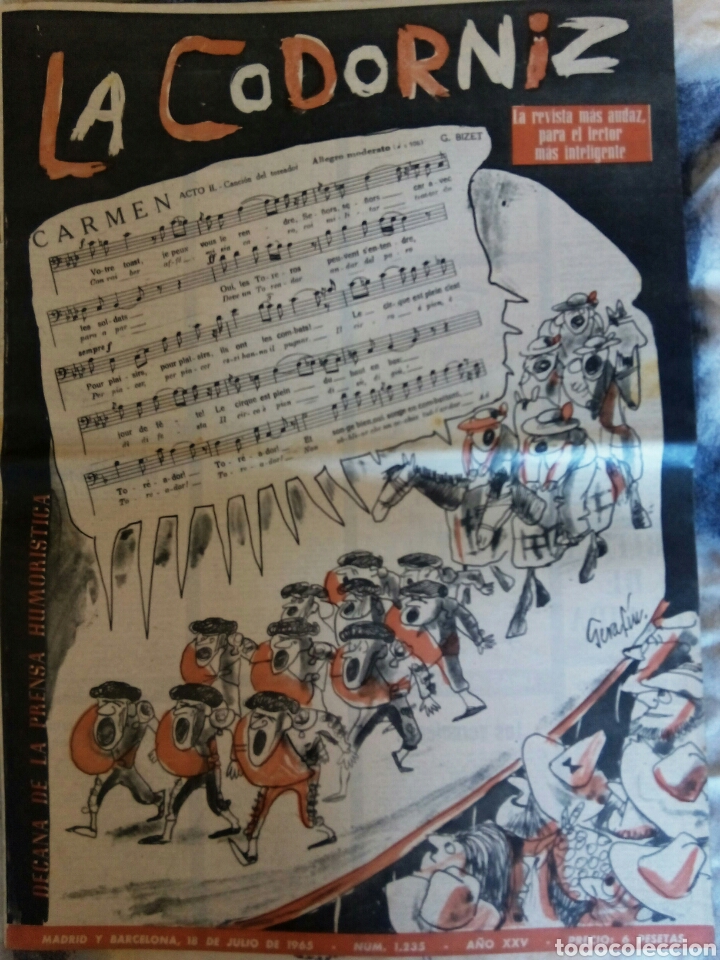 Coleccionismo de Revistas y Peri&oacute;dicos: La Codorniz. N. 1235. 18 julio 1965