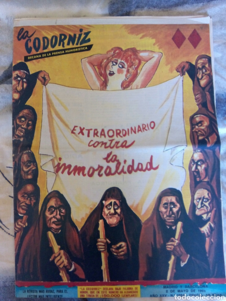 Coleccionismo de Revistas y Peri&oacute;dicos: La Codorniz. Extra inmoralidad. N. 1224. 2 mayo 1965