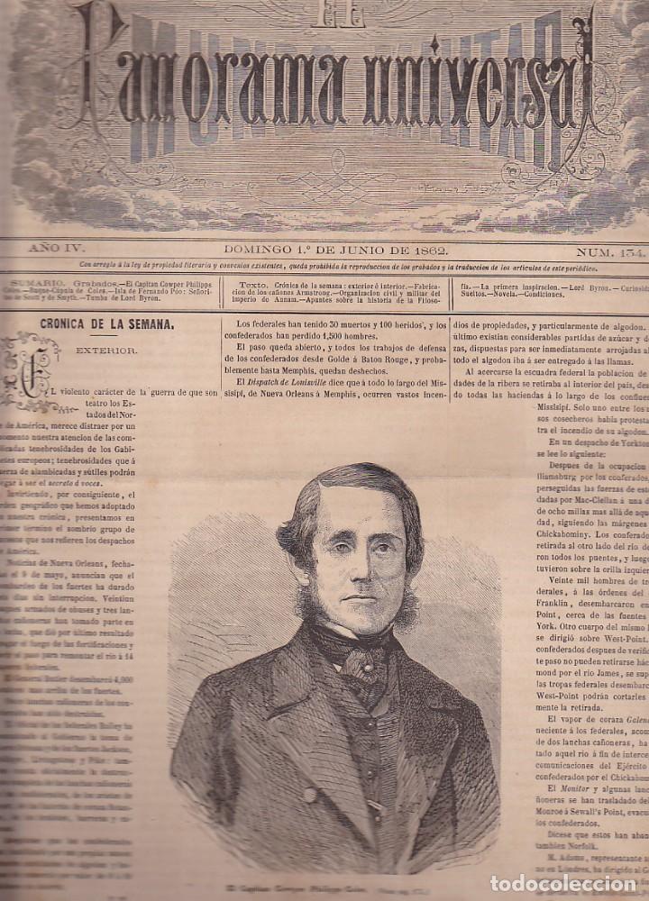 Colecionismo de Revistas e Jornais: SEMANARIO EL PANORAMA UNIVERSAL 1 DE JUNIO 1862