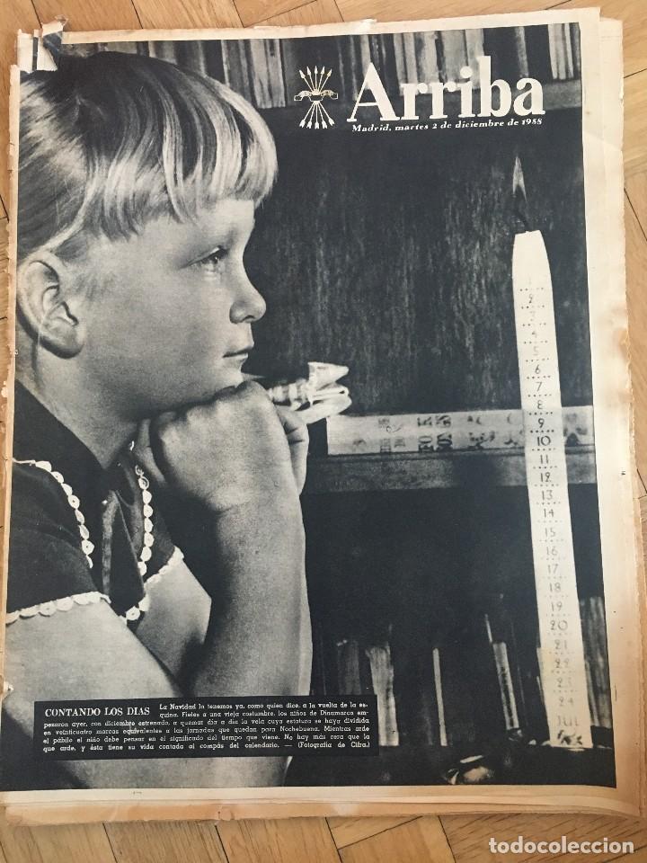 Collection Magazines and Newspapers: ARRIBA (2-12-58) SHA DE PERSIA LLEGA A ROMA EL PILAR FIESTA EN VENDRELL