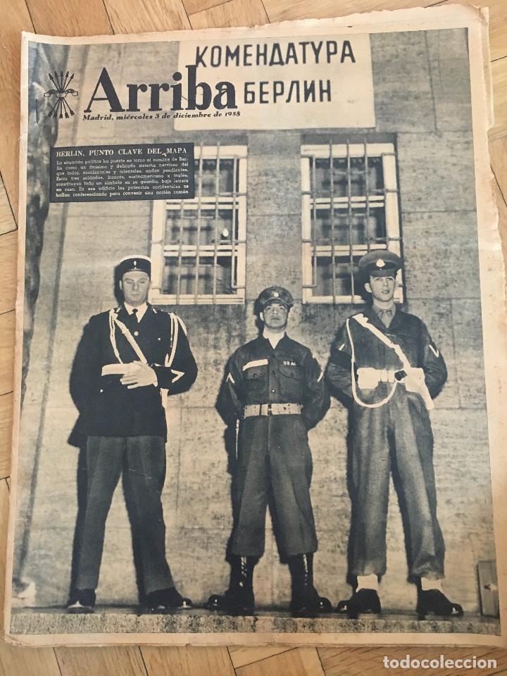 Collection Magazines and Newspapers: ARRIBA (3-12-58)BERLIN SEU DE MADRID CABO CA&Ntilde;AVERAL GALERIAS PRECIADOS AT.MADRID CDNA SOFIA AZCOITIA