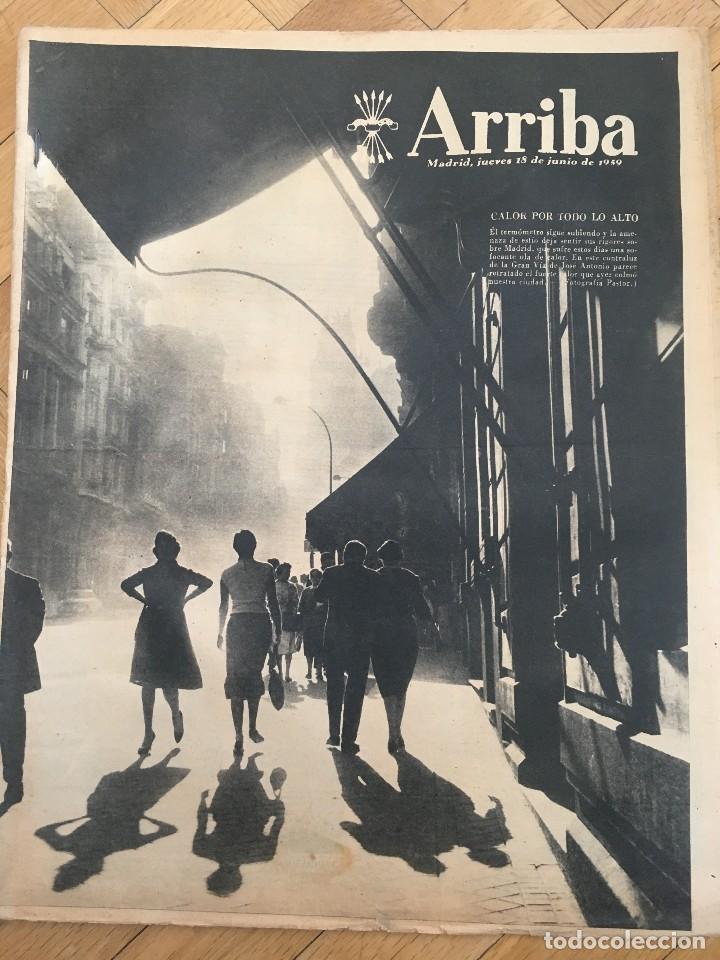 Collection Magazines and Newspapers: ARRIBA (18-6-59) GRAN VIA DE MADRID PROVINCIA CASTELLON REAL MADRID SANTOS FERIA DEL CAMPO