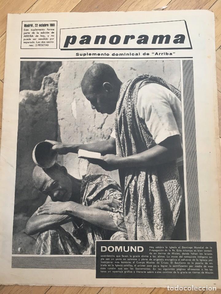 Coleccionismo de revistas y peri&oacute;dicos: ARRIBA (22-10-61) DOMUND CUELLAR SEGOVIA RUTA CASTILLOS SEAT GOYA PALMITO DE MALLORCA