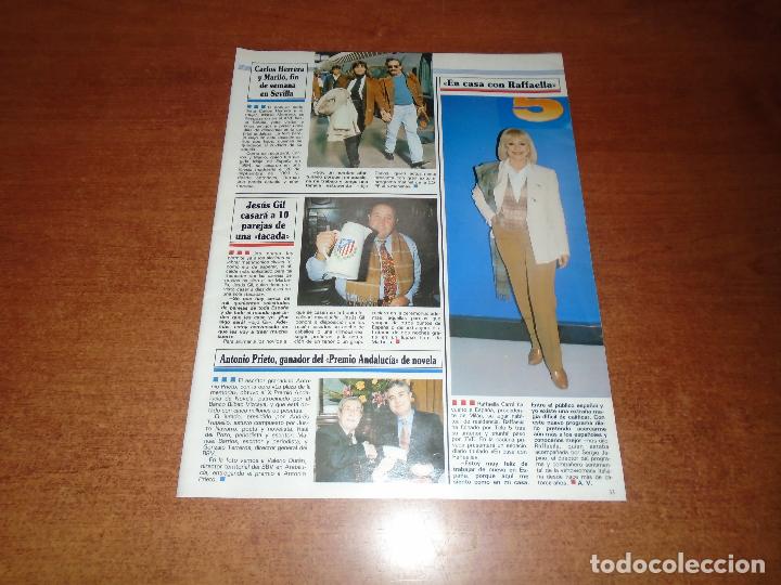 Coleccionismo de Revistas y Peri&oacute;dicos: RETAL PRENSA 1999: RAFAELLA CARR&Aacute;. JES&Uacute;S GIL. MARIL&Oacute; MONTERO. MANOLO ESCOBAR. ISABEL PREYSLER.