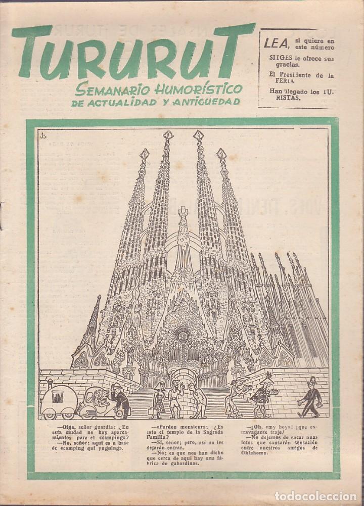 Colecionismo de Revistas e Jornais: SEMANARIO HUMORISTICO TURURUT N&ordm; 19 DIBUJANTES CONTI MUNTA&Ntilde;OLA ESCOBAR CESC M SHMIDT