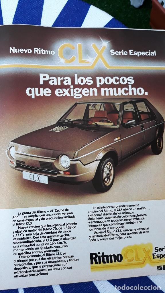 Coleccionismo de revistas y peri&oacute;dicos: ANUNCIO SEAT RITMO CLX