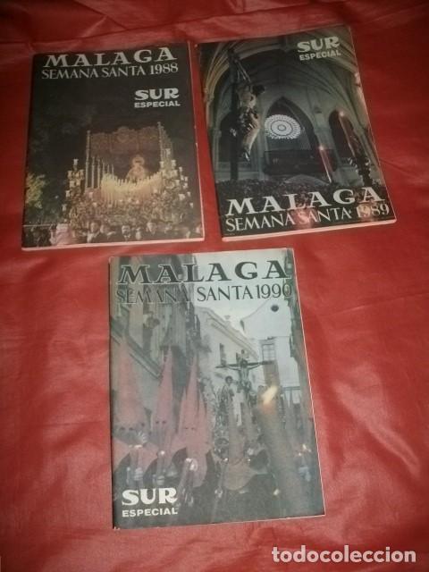 Coleccionismo de Revistas y Peri&oacute;dicos: LOTE SEMANA SANTA DE M&Aacute;LAGA ESPECIAL DIARIO SUR A&Ntilde;OS 1988, 1989 Y 1990