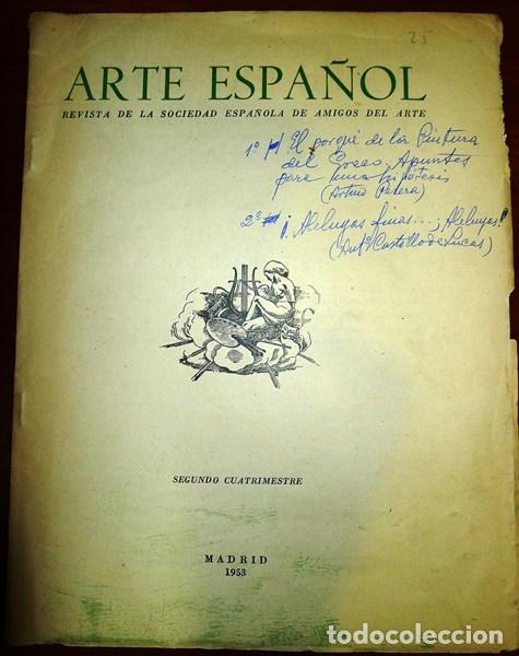 Coleccionismo de revistas y peri&oacute;dicos: ARTE ESPA&Ntilde;OL. A&ntilde;o XXXVII. XII de la 3&ordf; &Eacute;poca ; Tomo XIX ; Segundo Cuatrimestre de 1953