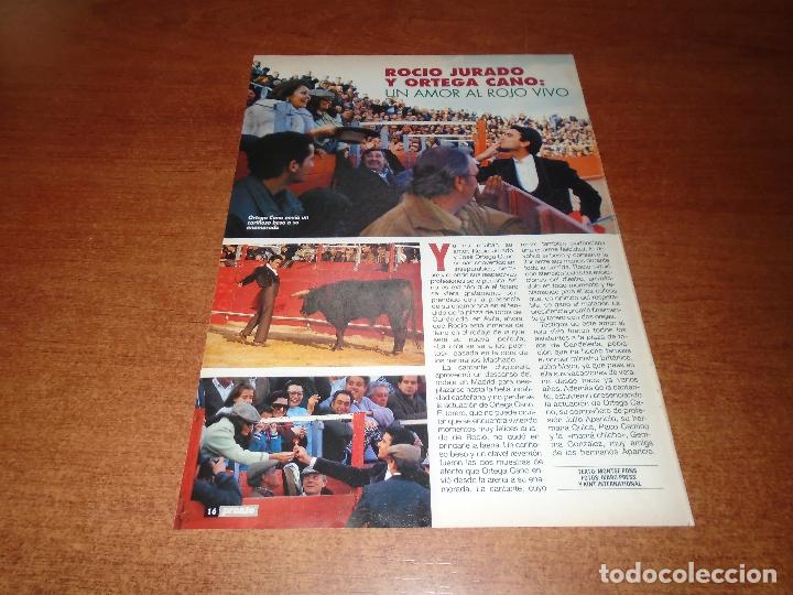 Coleccionismo de Revistas y Peri&oacute;dicos: RETAL PRENSA DE 1993: ROC&Iacute;O JURADO Y ORTEGA CANO. UN AMOR AL ROJO VIVO.