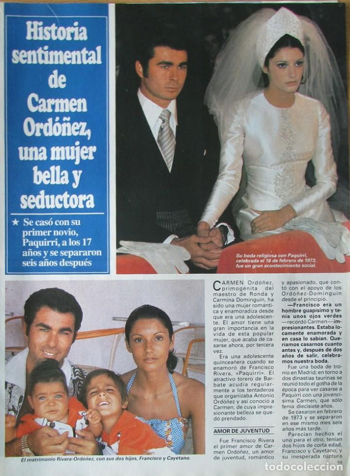 Coleccionismo de Revistas y Peri&oacute;dicos: RECORTE REVISTA SEMANA N&ordm; 3014 1997 HISTORIA SENTIMENTAL DE CARMEN ORDO&Ntilde;EZ.