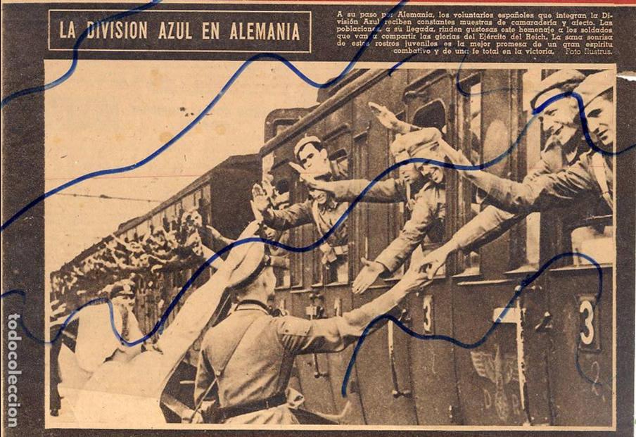 Coleccionismo de Revistas y Peri&oacute;dicos: LA DIVISION AZUL EN ALEMANIA 1941 RETAL HOJA REVISTA