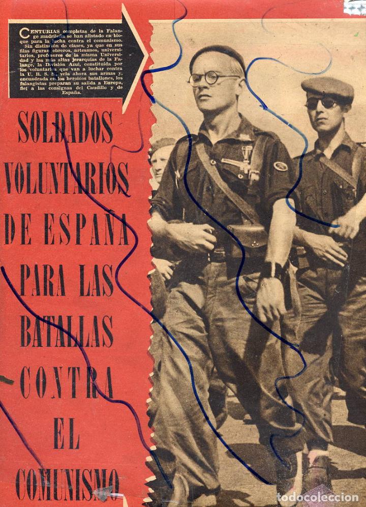 Coleccionismo de Revistas y Peri&oacute;dicos: DIVISION AZUL 1941 VOLUNTARIOS FALANGISTAS 2 HOJAS REVISTA
