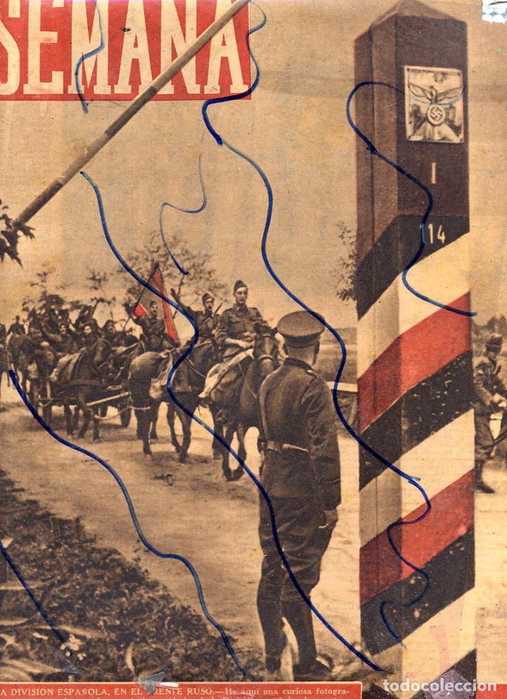 Coleccionismo de Revistas y Peri&oacute;dicos: DIVISION AZUL 1941  DIVISION ESPA&Ntilde;OLA EN EL FRENTE RUSO HOJA REVISTA
