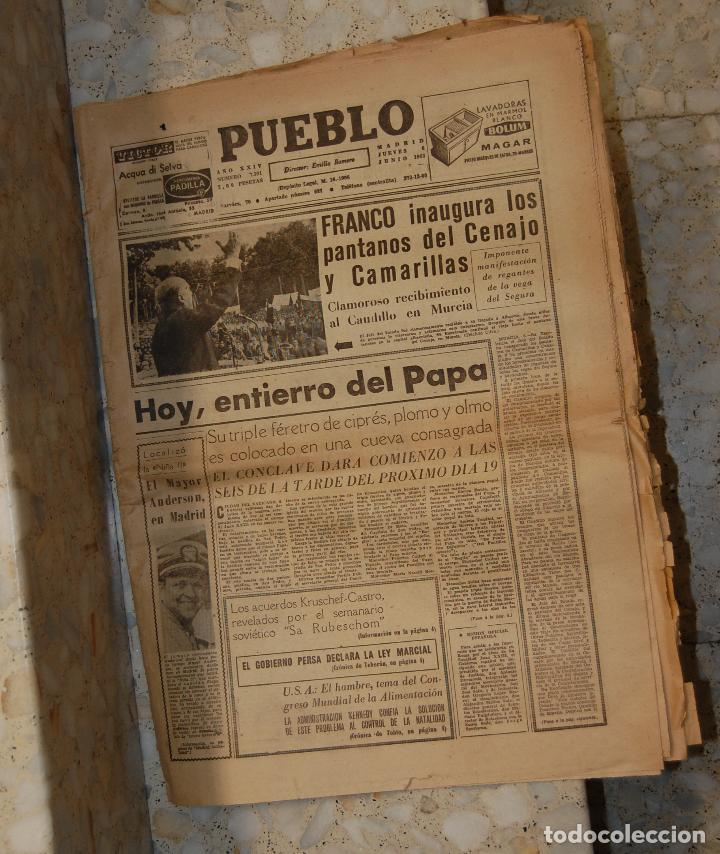 Colecionismo de Revistas e Jornais: PERIODICO PUEBLO INAUGURACI&Oacute;N PANTANO FRANCO A&Ntilde;O 1963