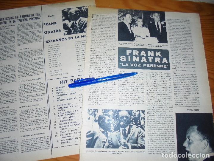 Coleccionismo de Revistas y Peri&oacute;dicos: RECORTE PRENSA : FRANK  SINATRA, LA VOZ PERENNE. CARI&Ntilde;O, ENERO 67