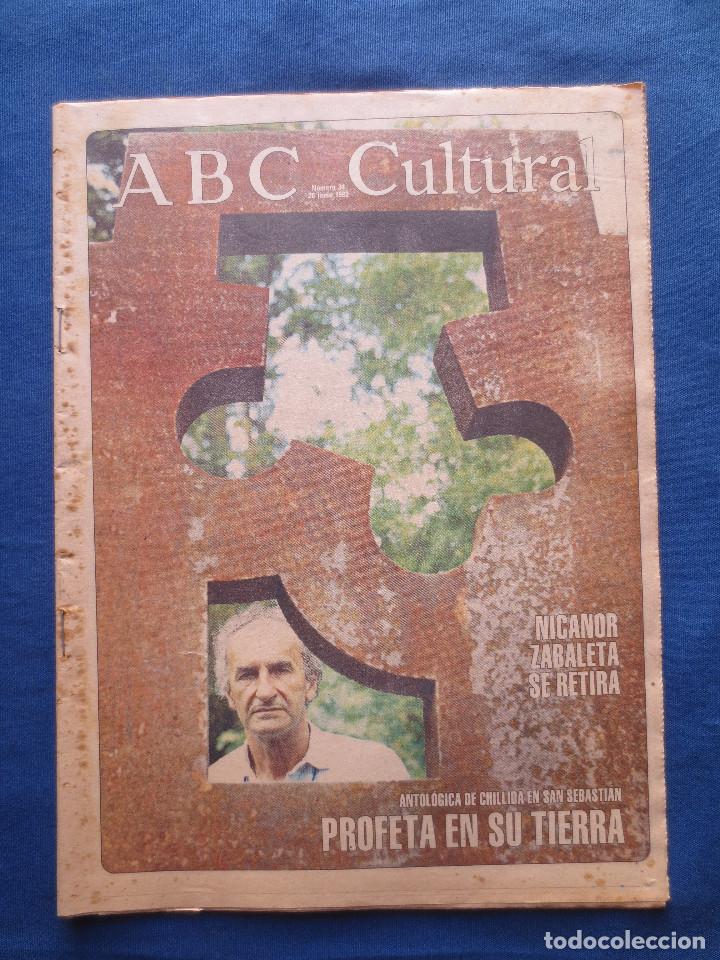 Coleccionismo de Revistas y Peri&oacute;dicos: ABC CULTURAL - N&Uacute;MERO 34 - 26 JUNIO 1992 - NICANOR ZABALETA SE RETIRA