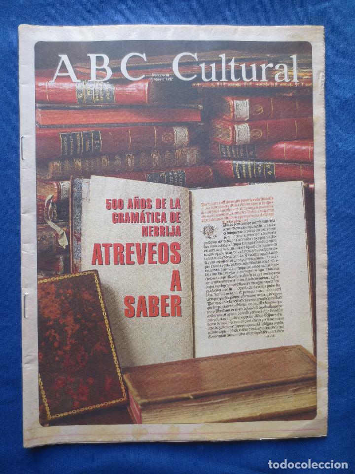 Coleccionismo de Revistas y Peri&oacute;dicos: ABC CULTURAL - N&Uacute;MERO 41 - 14 AGOSTO 1992 - 500 A&Ntilde;OS DE GRAM&Aacute;TICA