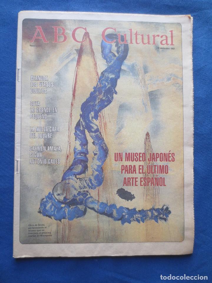 Coleccionismo de Revistas y Peri&oacute;dicos: ABC CULTURAL - N&Uacute;MERO 107 - 19 NOVIEMBRE 1993 -