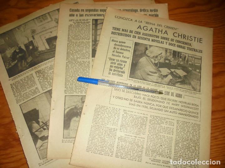 Coleccionismo de revistas y peri&oacute;dicos: RECORTE PRENSA : CONOZCA A LA REINA DEL CRIMEN : AGATHA CHRISTIE. 7 FECHAS, JULIO 1947