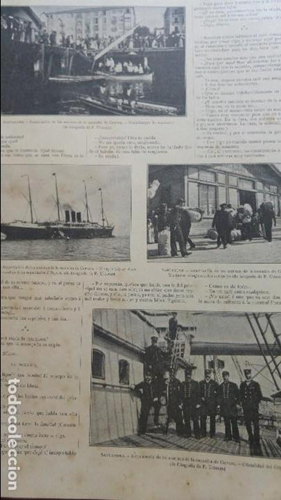 Collection Magazines and Newspapers: SANTANDER ISLA DE LAZARETO DE PEDROSA MARINEROS ESCUADRA DE CERVERA REPATRIACION REVISTA 1898