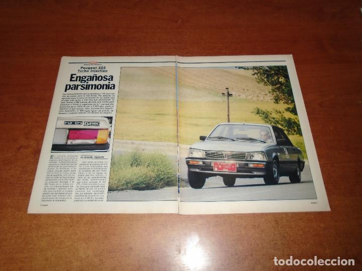 Coleccionismo de Revistas y Peri&oacute;dicos: RETAL PRENSA 1984: PEUGEOT TURBO INJECTION. BANCO DE PRUEBAS.