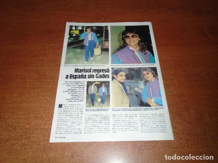 Collezionismo di Riviste e Giornali: RETAL PRENSA 1982: MARISOL REGRESA A ESPA&Ntilde;A TRAS SU BODA EN CUBA.