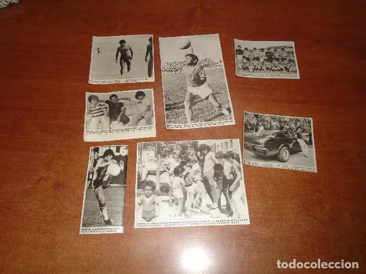 Coleccionismo de Revistas y Peri&oacute;dicos: CLIPPING 1982: LOTE DE FOTOGRAF&Iacute;AS DE MARADONA CON DIFERENTES EDADES.