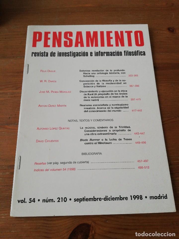 Sammeln von Zeitschriften und Zeitungen: Revista Pensamiento. N&uacute;mero 54