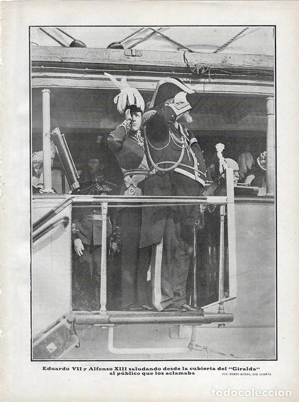 Collectionnisme de Revues et Journaux: 1907 HOJA REVISTA MURCIA CARTAGENA YATE REAL GIRALDA REY ALFONSO XIII EDUARDO VII DE INGLATERRA