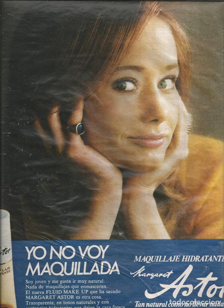 Collezionismo di Riviste e Giornali: ANUNCIO *MARGARET ASTOR*, MAQUILLAJE HIDRATANTE, HOJA REVISTA, 1973