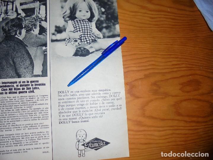 Coleccionismo de revistas y peri&oacute;dicos: PUBLICIDAD : DOLLY,   MU&Ntilde;ECAS FAMOSA . TELVA, DICMBRE 1970