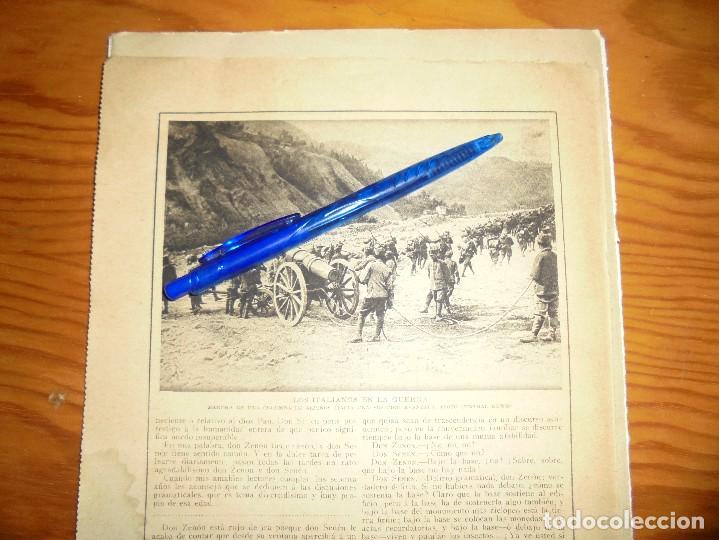 Coleccionismo de revistas y peri&oacute;dicos: RECORTE PRENSA : COLUMNA DE SOLDADOS ALPINOS HACIA POSICION AVANZADA. BLANCO Y NEGRO, OCTBRE 1915