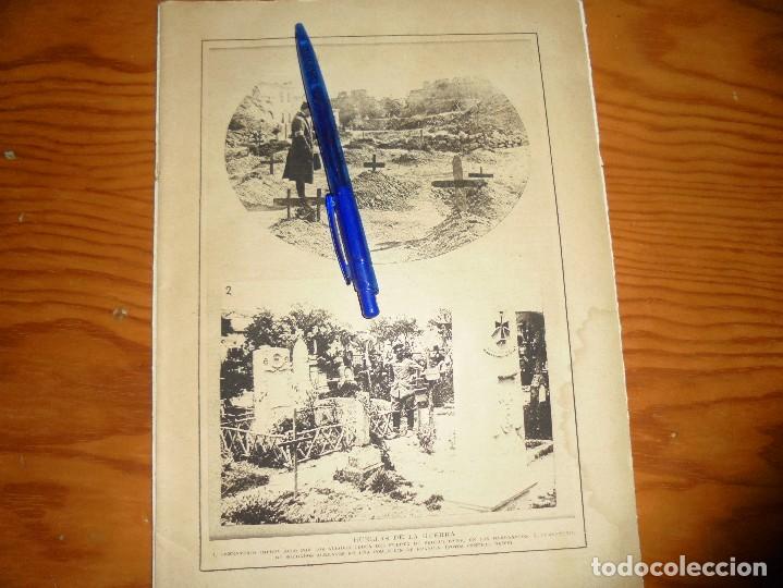Coleccionismo de revistas y peri&oacute;dicos: RECORTE PRENSA : CEMENTERIO IMPROVISADO EN EL FUERTE DE SEDDUL-BAHR. BLANCO Y NEGRO, OCTBRE 1915
