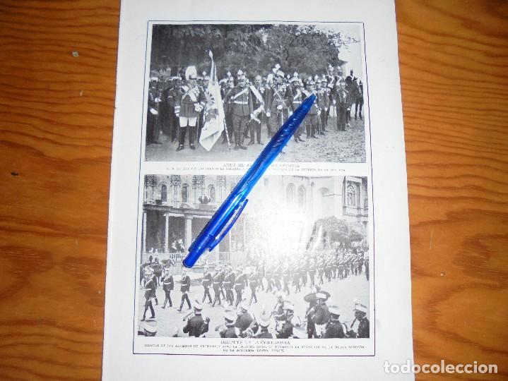 Coleccionismo de revistas y peri&oacute;dicos: RECORTE PRENSA : EL REY ALFONSO XIII,  ANTE EL ALCAZAR DE SEGOVIA. BLANCO Y NEGRO, OCTBRE 1915