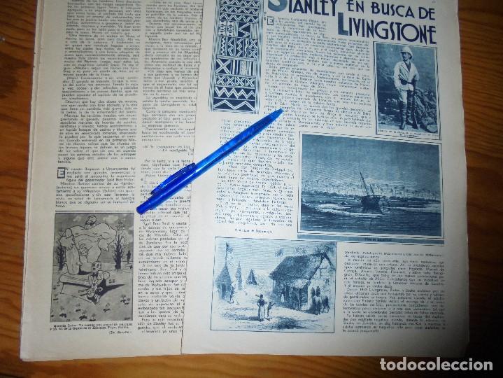Coleccionismo de revistas y peri&oacute;dicos: RECORTE PRENSA :  STANLEY EN BUSCA DEL DR. LIVINGSTONE . ALGO, AGOSTO 1934