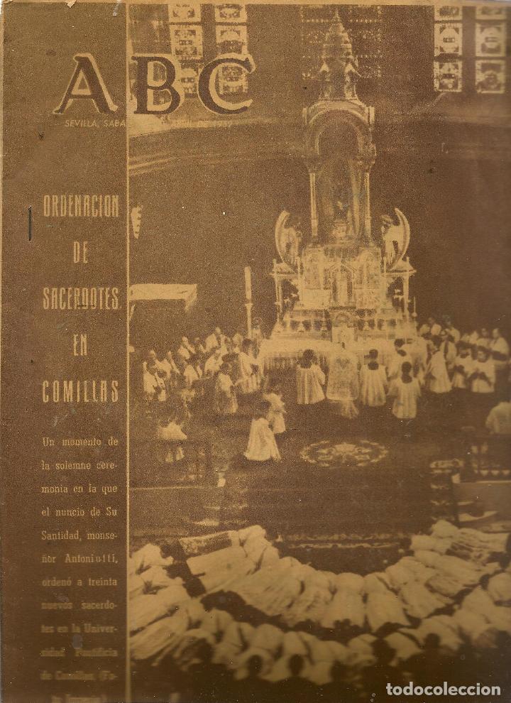 Coleccionismo de Revistas y Peri&oacute;dicos: ABC. N&ordm; 17347. ORDENACI&Oacute;N DE SACERDOTES EN CUMILLAS. SEVILLA. S&Aacute;BADO 4 ABRIL 1959. (ST/MG/BL4)
