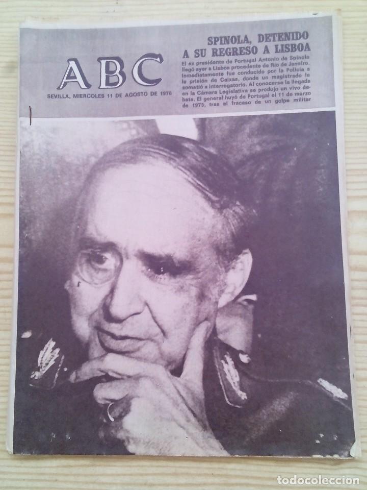 Coleccionismo de Revistas y Peri&oacute;dicos: Periodico ABC Sevilla - 11 Agosto 1976