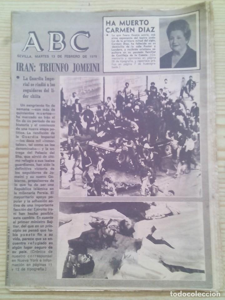 Coleccionismo de Revistas y Peri&oacute;dicos: Periodico ABC Sevilla - 13 Febrero 1979