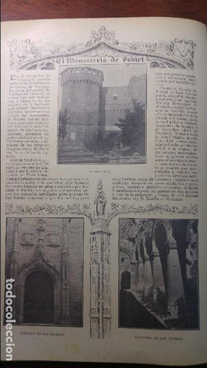 Colecionismo de Revistas e Jornais: EL MONASTERIO DE POBLET 2 HOJAS A&Ntilde;O 1903