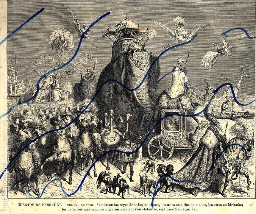 Coleccionismo de revistas y peri&oacute;dicos: PERRAULT 1882  CUENTO EL PELLEJO DEL ASNO ILUSTRACION G.DOR&Eacute;  HOJA REVISTA