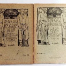 Coleccionismo de Revistas y Periódicos: EUSKALERRIAREN ALDE REVISTA DE CULTURA VASCA 1928 NÚMEROS 291 Y 292 (ABRIL Y MARZO).
