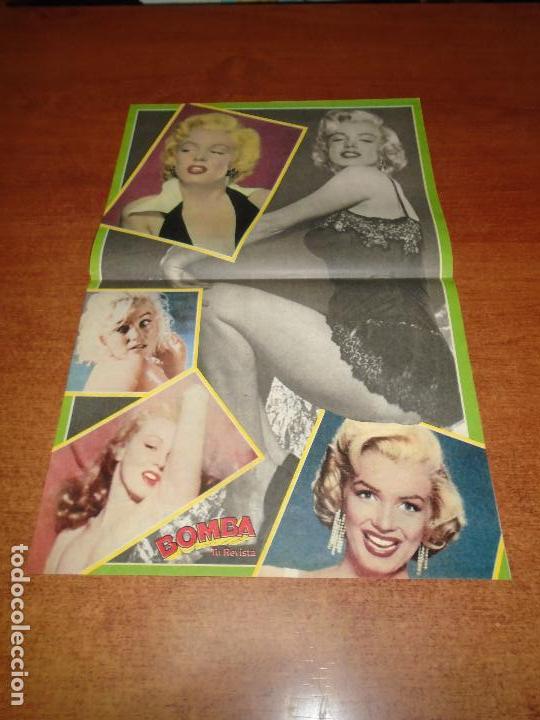 Coleccionismo de revistas y peri&oacute;dicos: RETAL PRENSA 1980: POSTER BOMBA. MARILYN MONROE