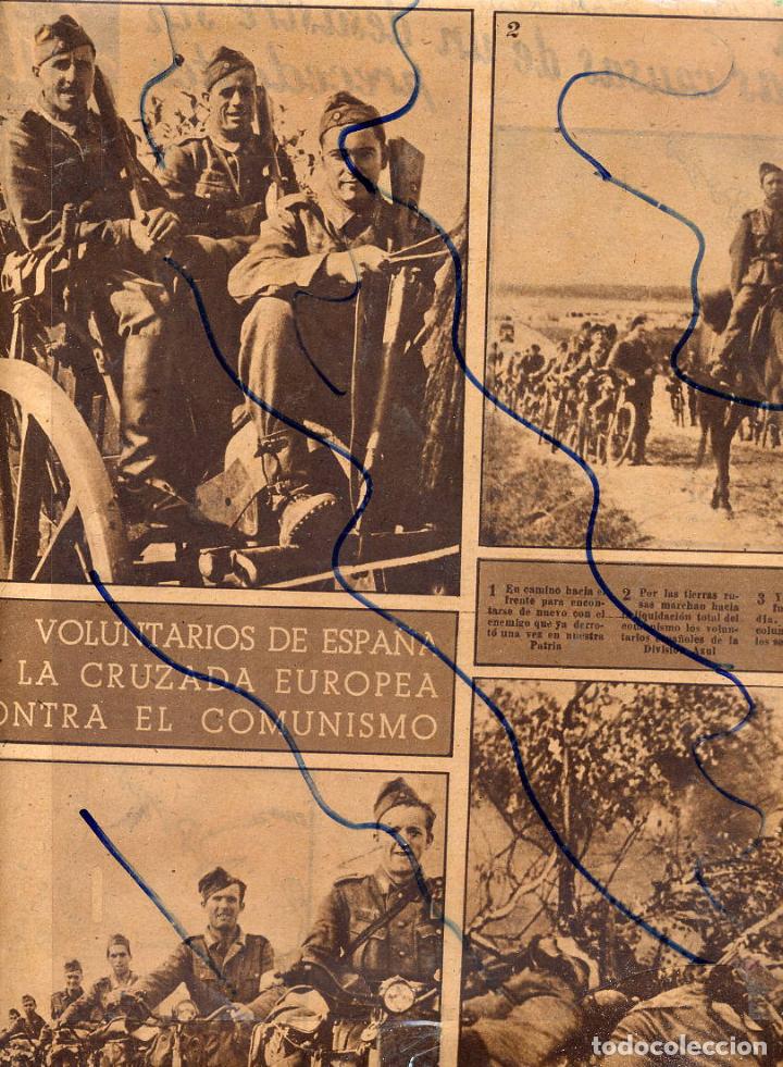 Coleccionismo de Revistas y Peri&oacute;dicos: DIVISION AZUL 1941 VOLUNTARIOS DE ESPA&Ntilde;A AL FRENTE 2 HOJAS REVISTA